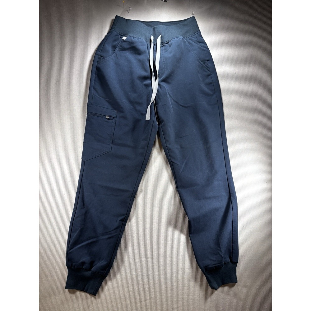 FIGS Zamora Jogger Scrub Pants Women's Pull-on Navy Blue XS Pockets Workwear